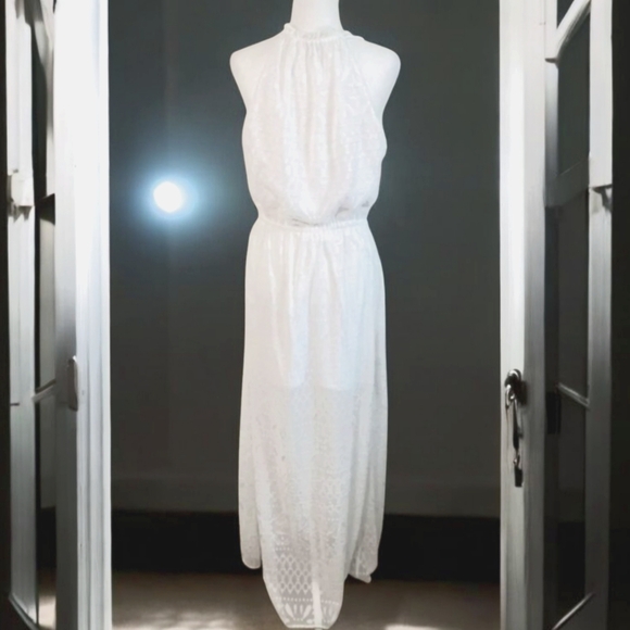 BETSEY JOHNSON BLOUSON WHITE MAXI DRESS NWT! - Picture 5 of 14